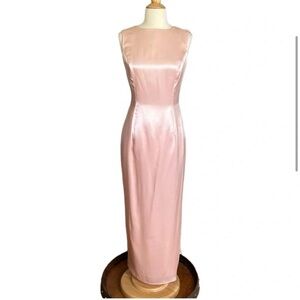 JESSICA MCCLINTOCK Bridal Vintage Dress Pink Rosette Low Back (vintage size 10)